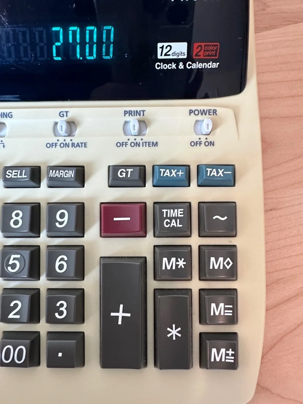 Canon Adding Machine P170-DH Printing Calculator 12 Digit 2 Color Printer - Picture 11 of 15